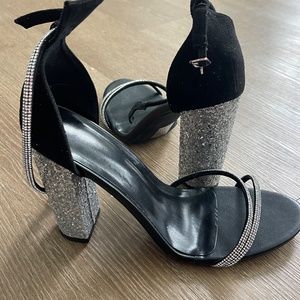 Silver Sparkling Party Heels